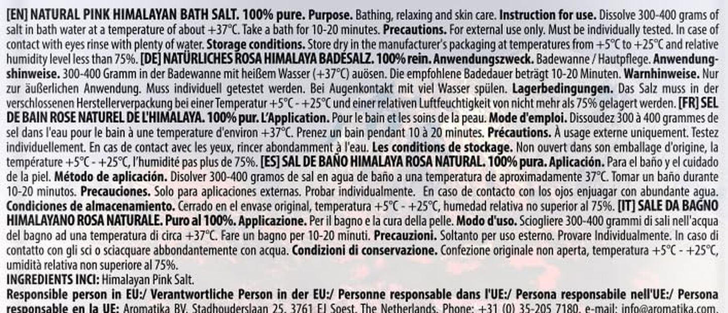 Himalayan Salt Pink Crystal Salt 46 Oz - 100% Pure & Natural - Himalayan Salt for Good Sleep - Stress Relief - Detox Cleanse