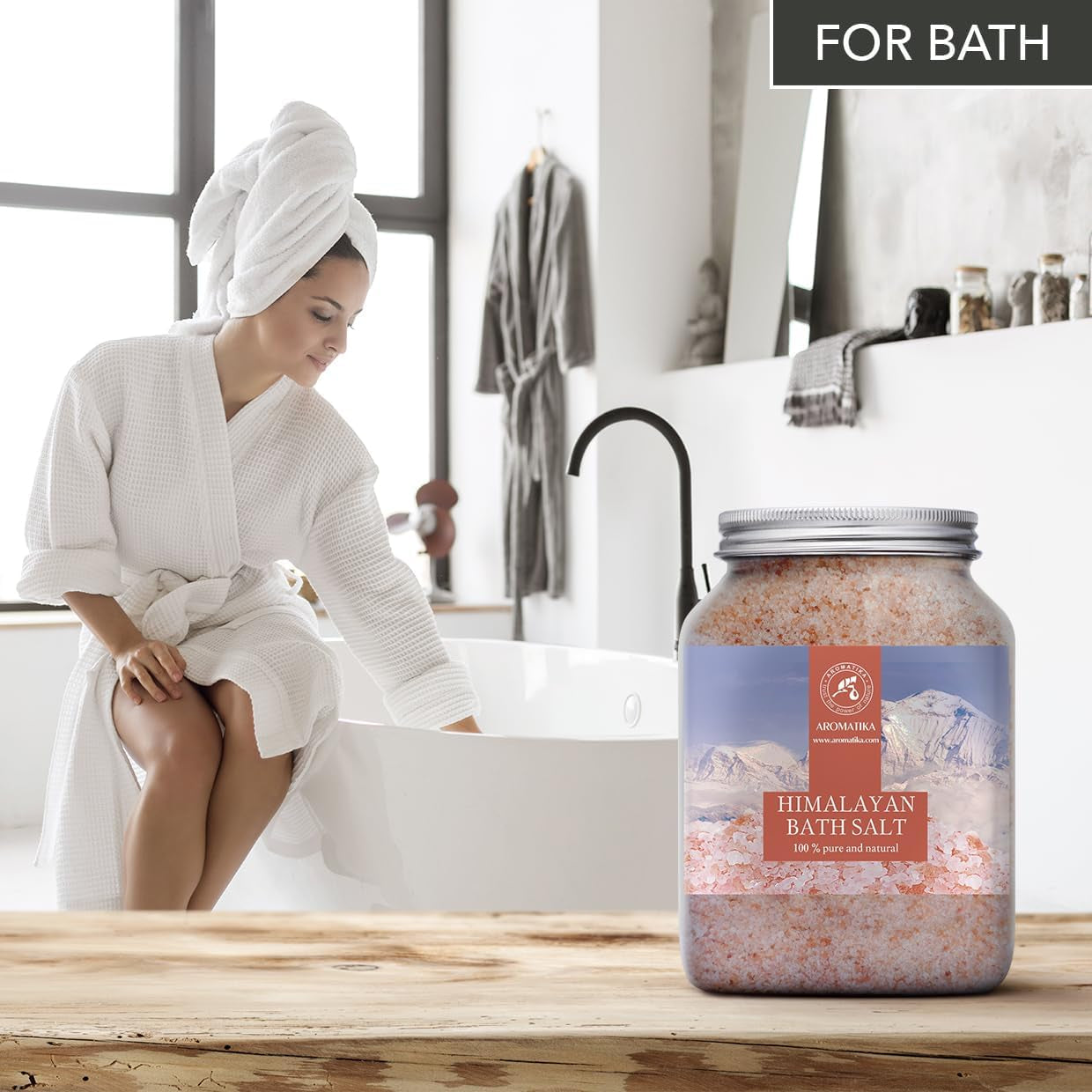 Himalayan Salt Pink Crystal Salt 46 Oz - 100% Pure & Natural - Himalayan Salt for Good Sleep - Stress Relief - Detox Cleanse