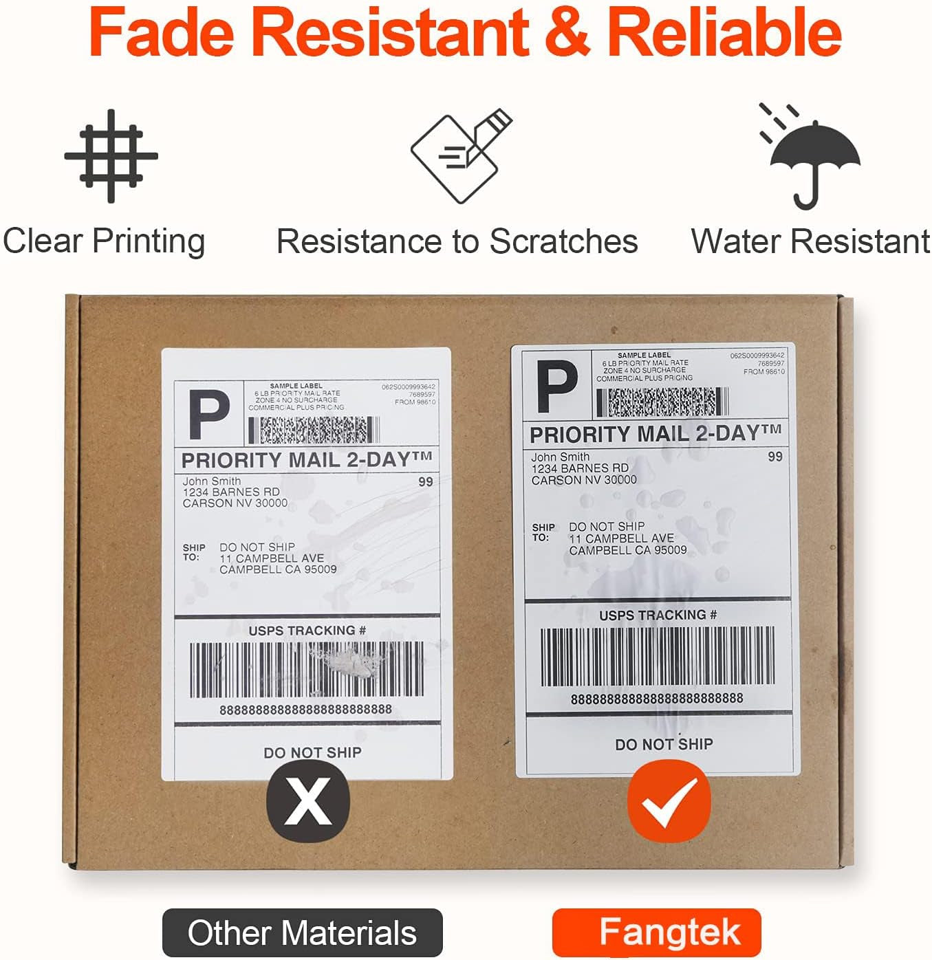 [2 Rolls, 440 Labels] 4”X 6” Postage Thermal Shipping Labels 4X6 Thermal Labels Roll Compatible with Dymo 4XL 1744907 Labelwriter