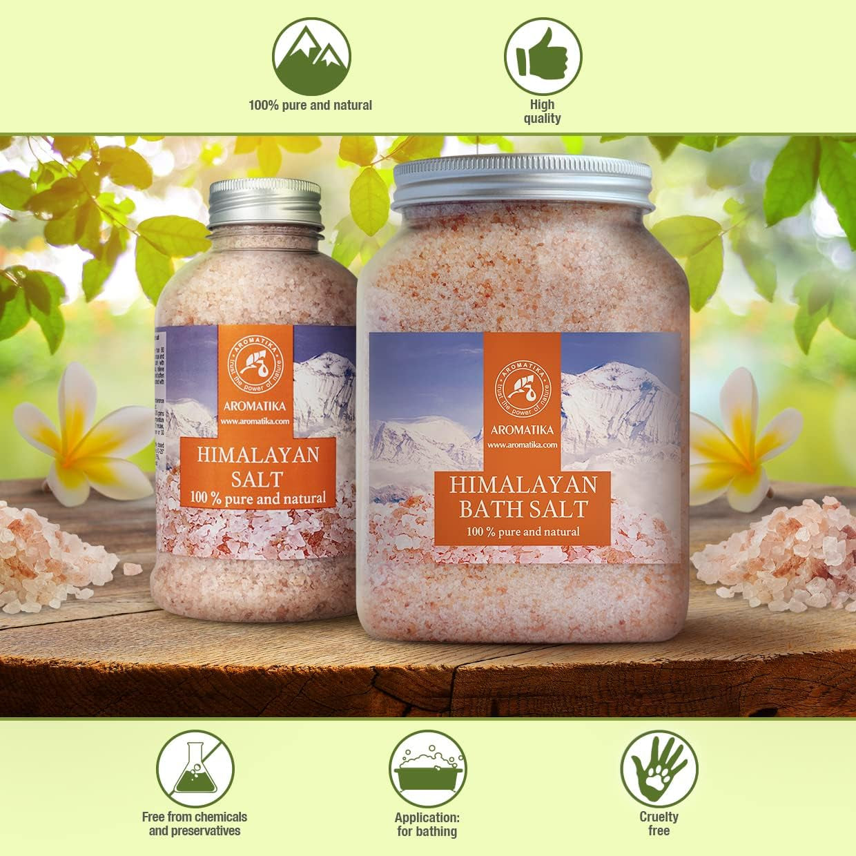 Himalayan Salt Pink Crystal Salt 46 Oz - 100% Pure & Natural - Himalayan Salt for Good Sleep - Stress Relief - Detox Cleanse